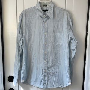 Blue Striped J Crew Button UP Size L